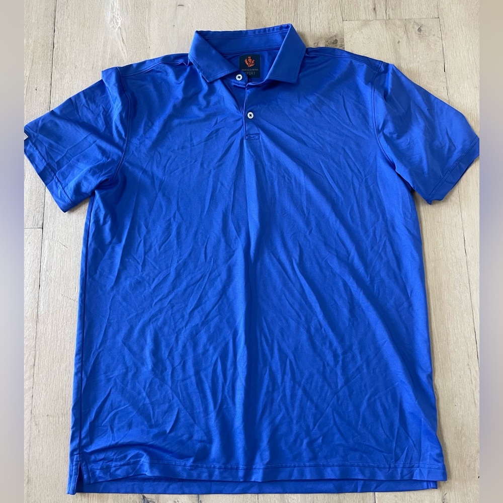 Donald Ross Men's Large Royal Blue Polo Golf Performanxe Shirt